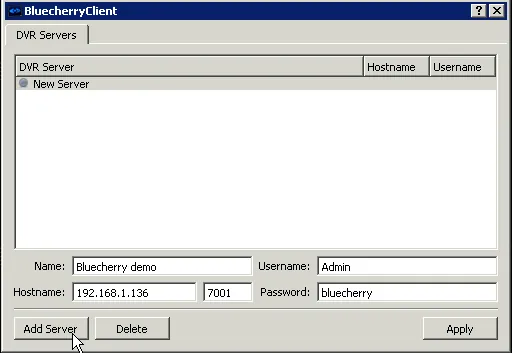 Connecting to additional Redcherry servers — capture d'écran
