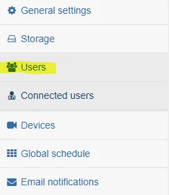 Adding users — capture d'écran