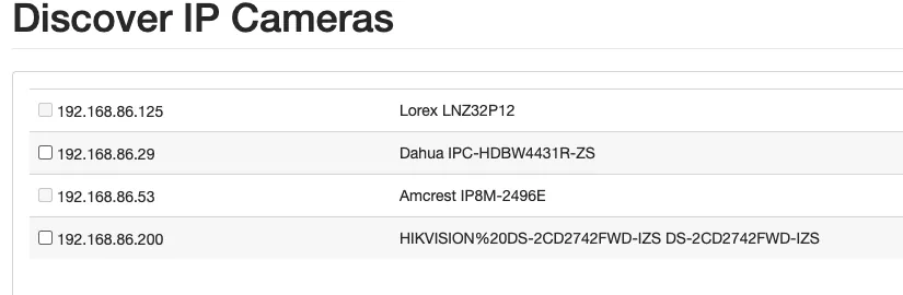 Adding network (IP) cameras via auto detection (ONVIF - Version 3 and newer) — capture d'écran